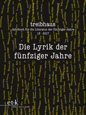 cover image of Die Lyrik der fünfziger Jahre